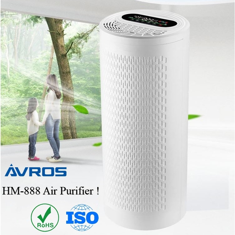 Máy Lọc Không Khí Thông Minh Avros HM 808 - Khử UV - Lọc Bụi Mịn PM 2.5 - Tạo Ion Âm - Giám sát chất lượng KK, nhiệt độ