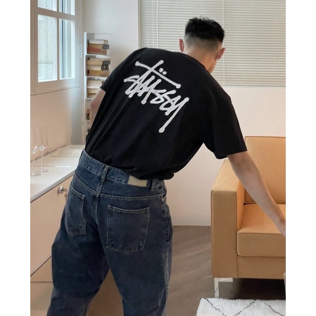 Áo phông Stussy họa tiết Basic Tee Black