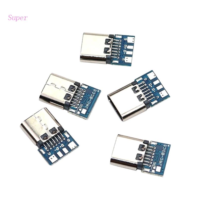 Set 5 Đầu Nối Dây Hàn 14 pin Type-C Với 4 Lõi Thay Thế