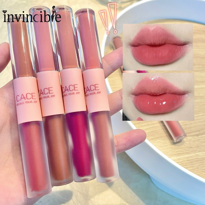 Son Môi Hai Đầu Dưỡng Ẩm Lâu Trôi Chống Thấm Nước Không Dính Thành Cốc Màu Sắc Gợi Cảm