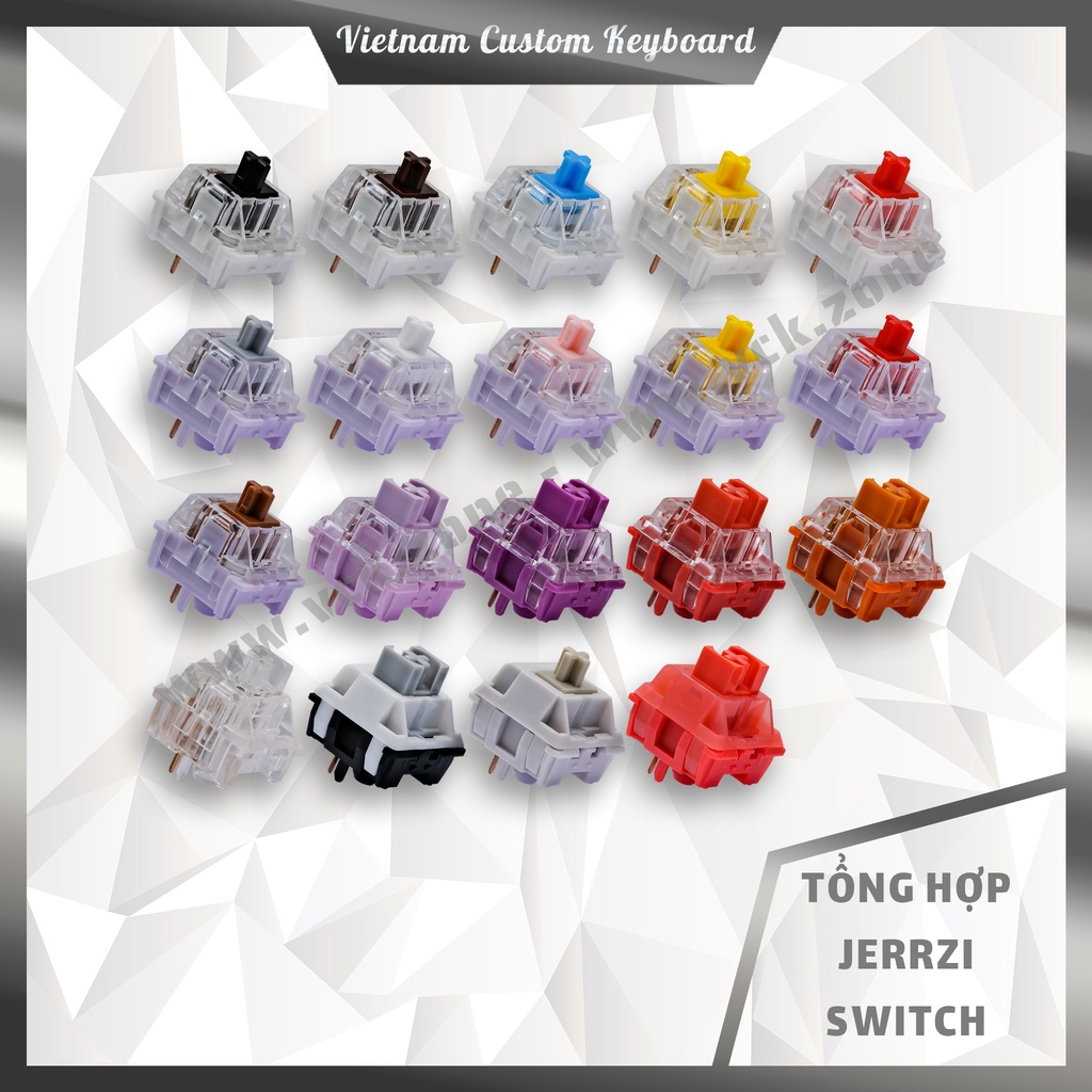 Jerrzi Switch | Rouge MZ | Hiệu Năng Cao Sưu Tầm Đa Dạng | Gateron Akko Cherry Jwick KTT | Dùng Cho Bàn Phím | VCK
