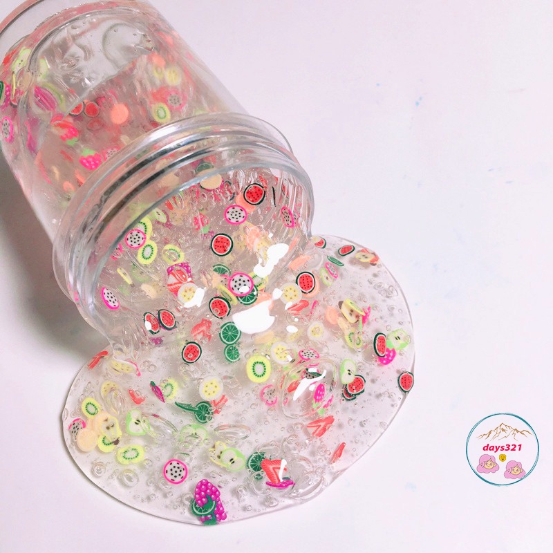 Slime chảy hoa quả 11 màu cực đẹp Đồ chơi hũ slam chất nhờn ma quái squishy hộp 150ML
