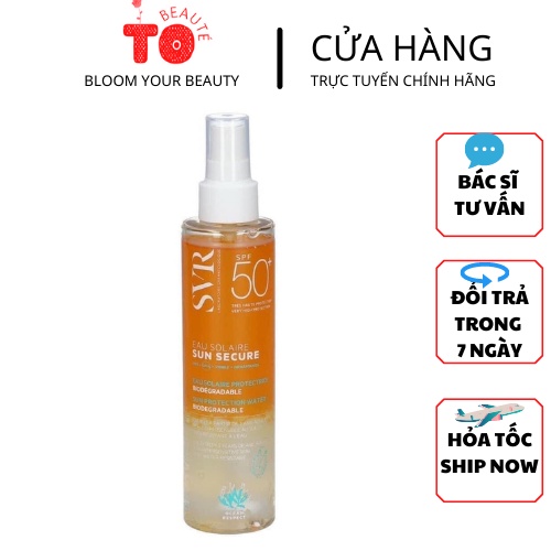 Xịt Chống Nắng SVR Bảo Vệ Da Eau Solaire Sun Secure SPF50+ 200ml