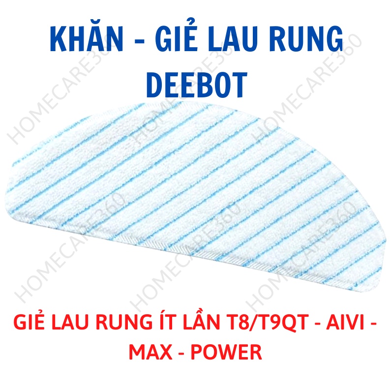 Khăn Lau Rung Robot Hút Bụi Ecovasc Deebot T8 Aivi /T8 Power/ T8 Max/ T8 Aivi plus/T9 Aivi