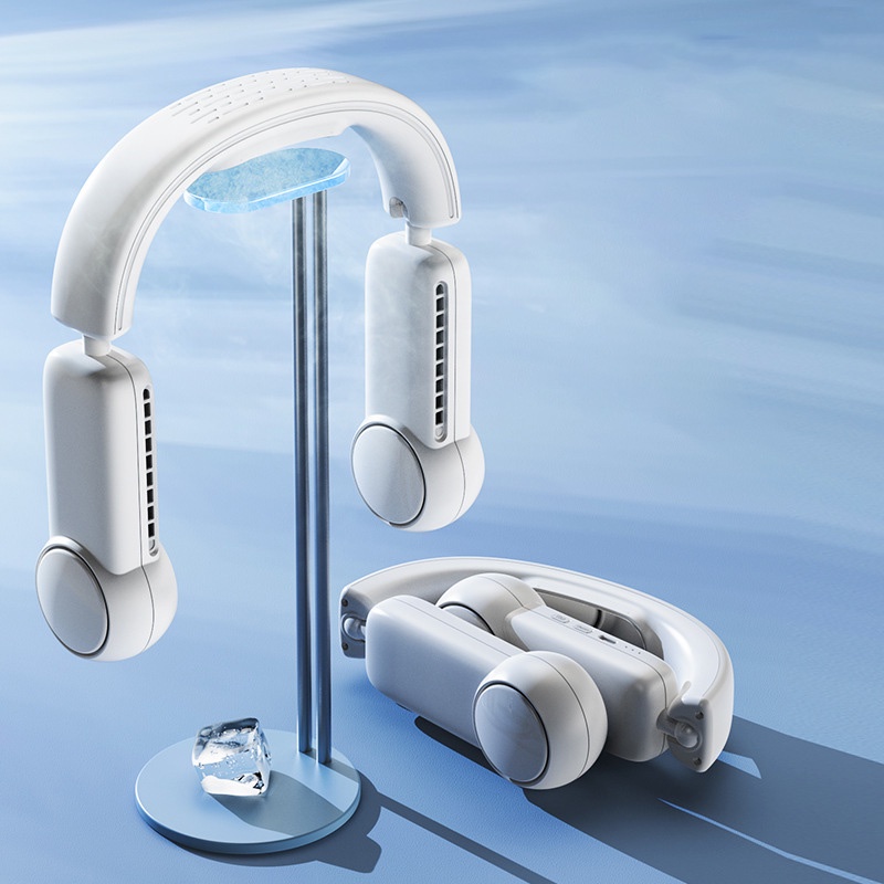 Quạt nhỏ đeo cổ KAIMEIDI không cánh sạc USB tiện lợi thời trang 2023