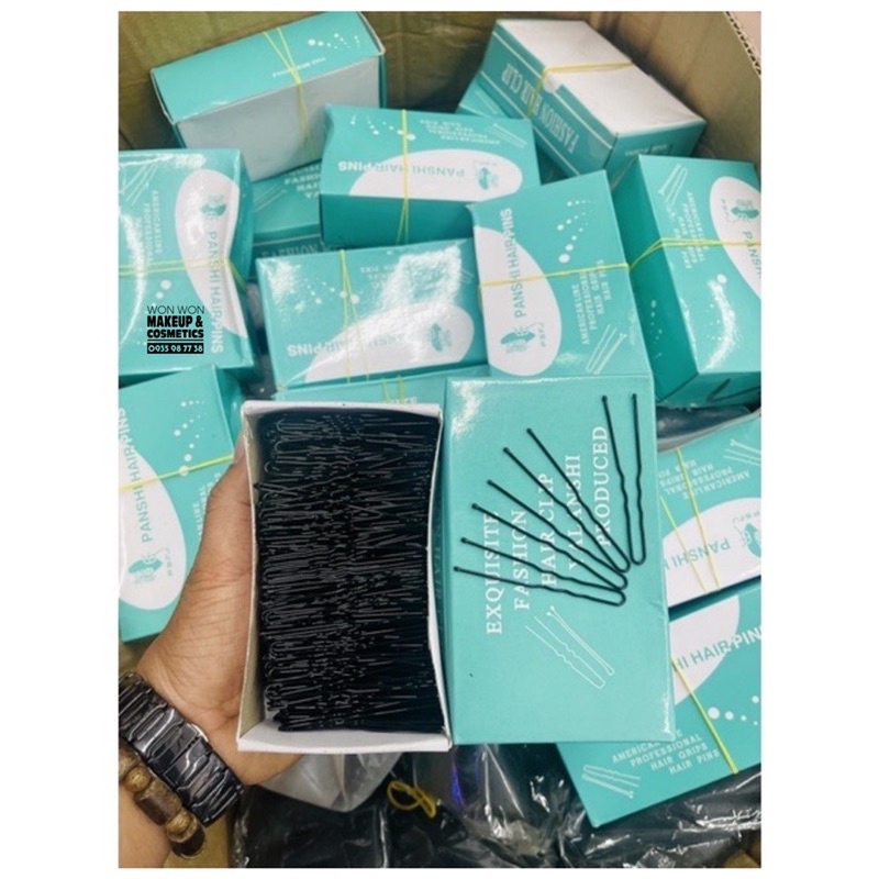 Kẹp Gim Chữ U, Y Cài Tóc Chuyên Nghiệp chính hãng bọc sơn đen chống gỉ có sẵn 3 size S,M,L