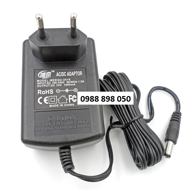 Adapter sạc cho máy lọc không khí Philips Series 800 Air Purifier AC0819 AC0820 KA1801A-2400750 chân 3.5*1.35mm