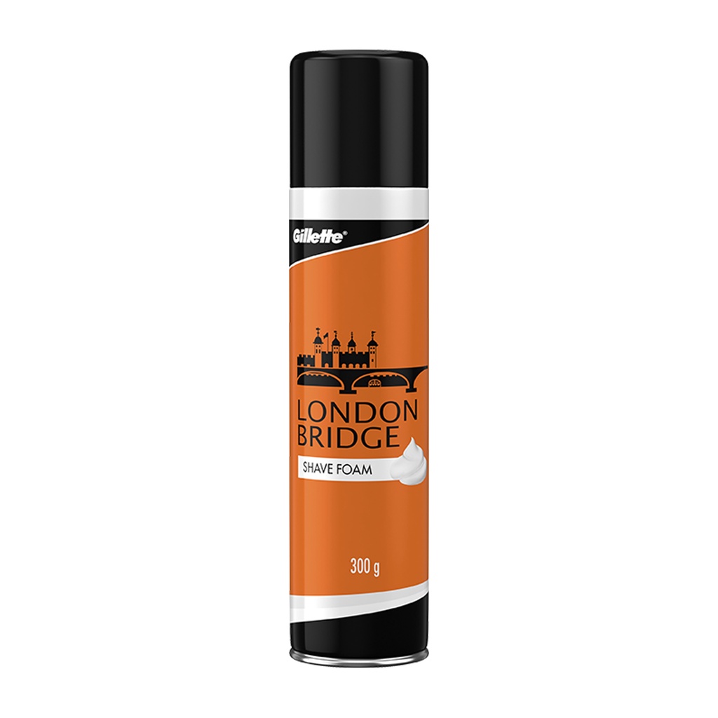 Bot cạo râu Gillette London Brigde 300g - Bọt cam London 300g