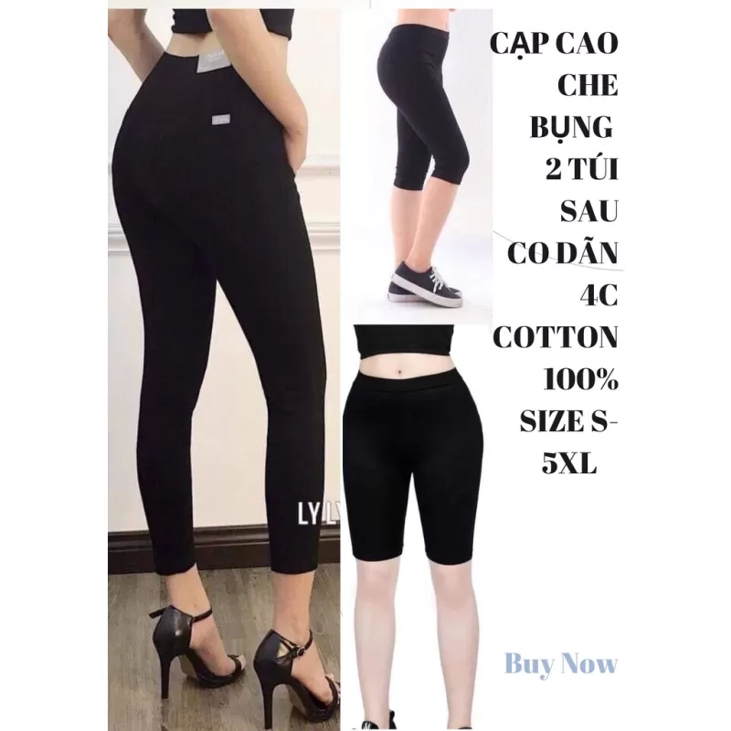 Quần Legging Đùi,Lửng Ngố, Dài, LUPERI Cạp Cao Siêu Hot Siêu Co Giãn Loại 1 Big Size