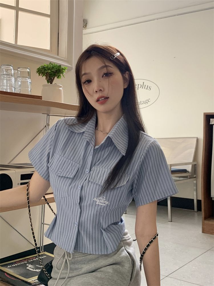 JINSHIHUI  áo croptop Áo Thun nữ baby tee Thiết kế ít eo slim hottie 2023 NEW Đẹp Chất lượng cao Thoải mái Thời trang A29J193 36Z230909