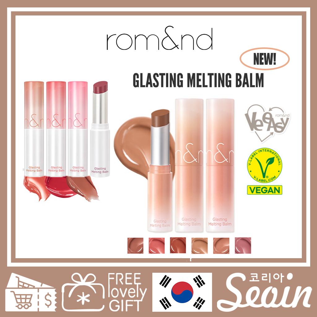 ROM&ND ROMAND x Son Dưỡng Môi neonmoon Bụi Trên nude ROMAND Glasting Melting Balm Nude Colors / Lâu Trôi - seoin
