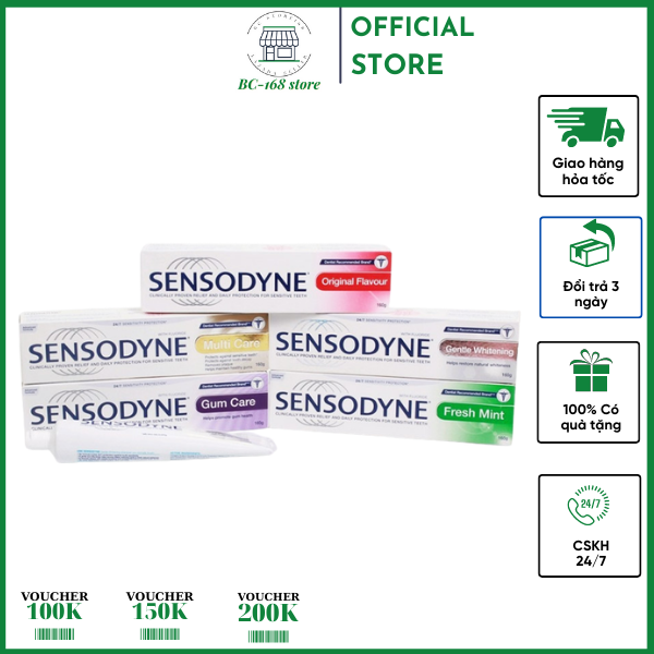 COMBO 5 TUÝP Kem Đánh Răng Sensodyne Giúp Trắng Răng Hương Thơm Mát Giảm Ê Buốt Kem đánh răng sensodyne chống ê buốt Thái Lan bcstore168