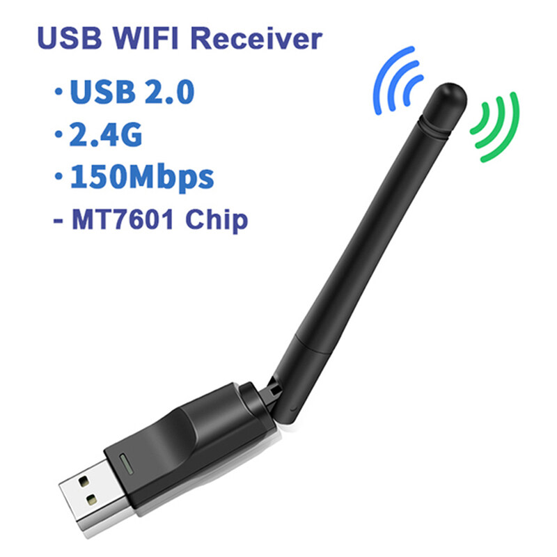 Chaju1797160 Bộ chuyển đổi wifi USB mini mt7601 Bộ thu Wi-Fi Card mạng không dây 150Mbps rtl8188 cho máy vi tính để bàn máy tính xách tay 2.4GHz