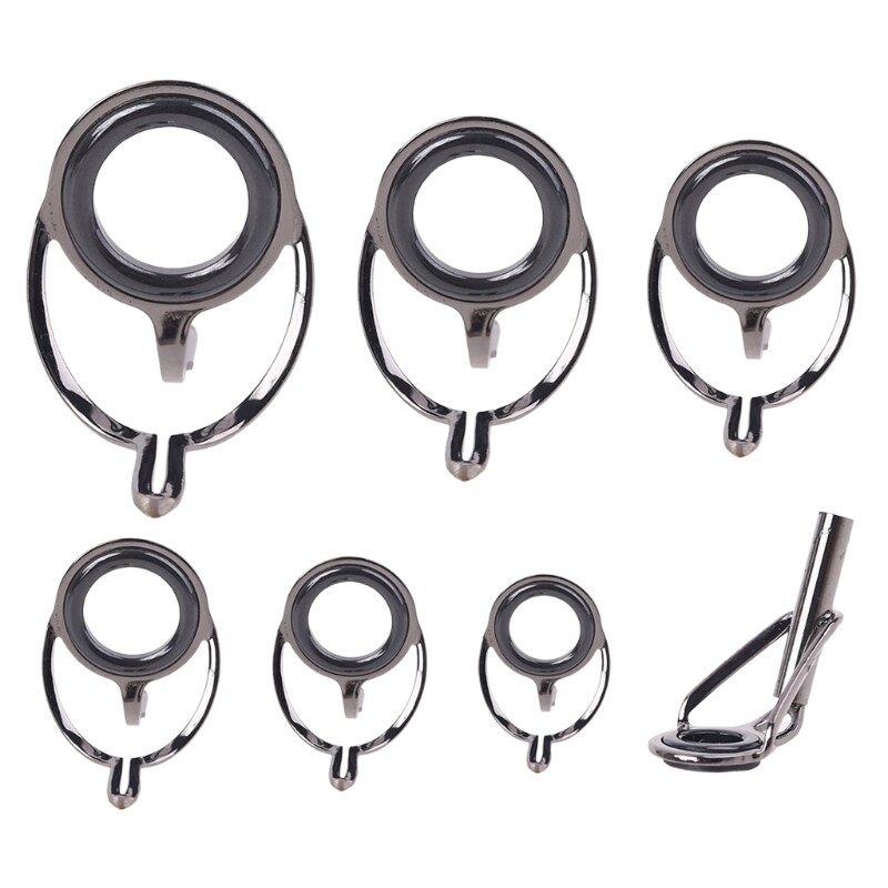 7 Chiếc Vòng Trên Câu Cá Kích Cỡ Hỗn Hợp Bộ Dụng Cụ Sửa Cần Câu Bộ Hướng Dẫn Dây Mắt