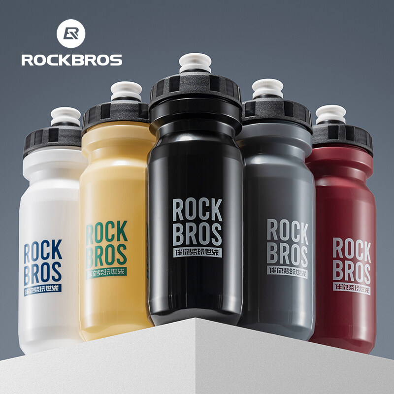 ROCKBROS chai nước gắn xe đạp xách tay Trọng lượng nhẹ ép dung tích lớn chống bụi đầy màu sắc chai nước đi xe đạp nhựa PP thể thao ngoài trời MTB xe đạp đường trường