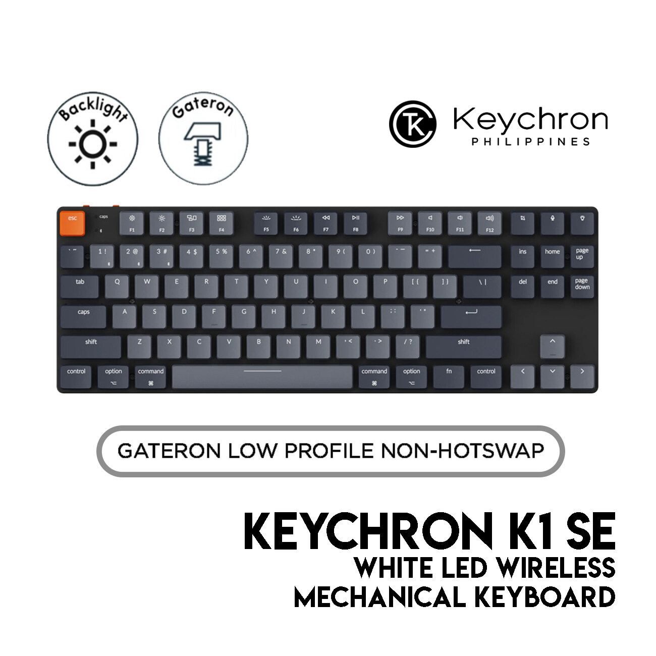 Keychron Bàn Phím Cơ Không Dây K1 SE D Vỏ Nhôm Công Tắc Quang Học Cấu Hình Thấp Đèn Nền Màu Trắng Có Thể Hoán Đổi Nóng Cho Mac Windows