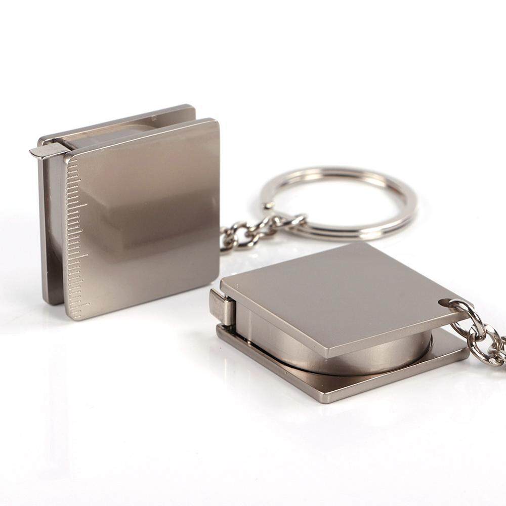 【Ready Stock+COD】 MINI Móc khóa Keyring Thép không gỉ Dụng cụ đo lường Thước có thể thu vào Công cụ đo Thước đo cuộn