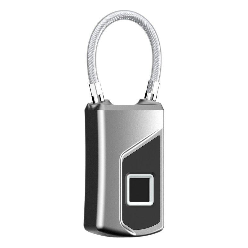Smart Touch Fingerprint Door Lock USB Charging Keyless Anti Theft Padlock Travel Case Drawer Safety Lock Finger Print Lock