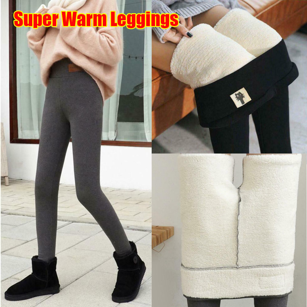 Deliberately60de8 Chất lượng cao skinny Len Lông Cừu Quần legging nữ mùa đông dày xà cạp quần giữ ấm Cashmere da cừu