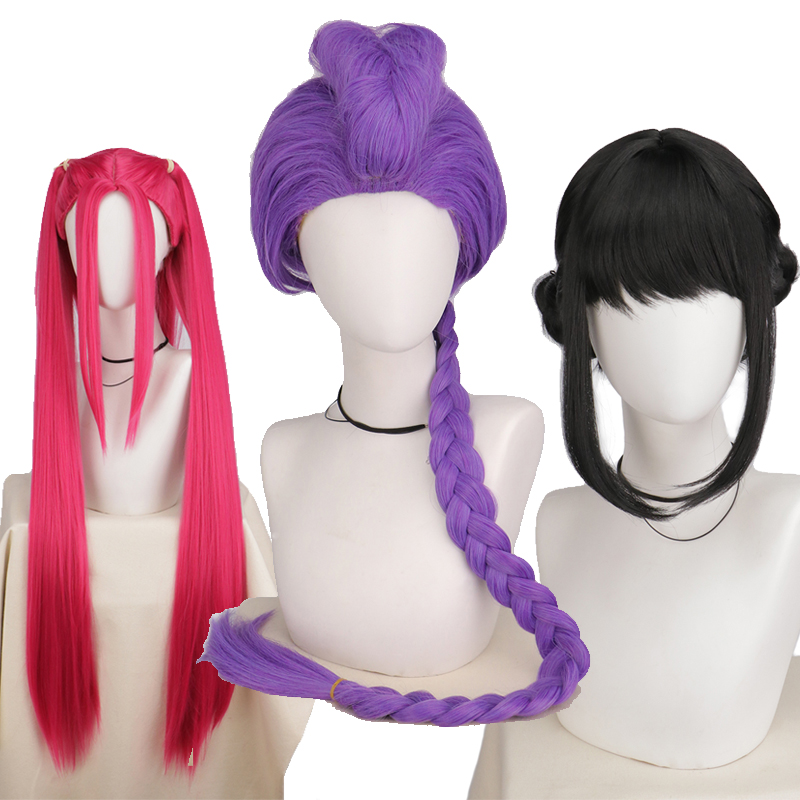 Rumi Mira Zoey Cosplay Wig KPOP Demon Hunters Cosplay KPOP Huntrix Women Rumi Cosplay Long Hair Zoey Mira Wigs