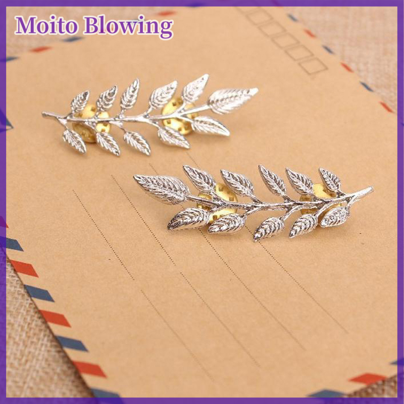 Moito 1 cặp hợp thời trang phù hợp với áo sơ mi cổ áo Pin Lá Hợp Kim Trâm cài áo len cổ áo nút cho nam giới phụ kiện quần áo thời trang hàng ngày