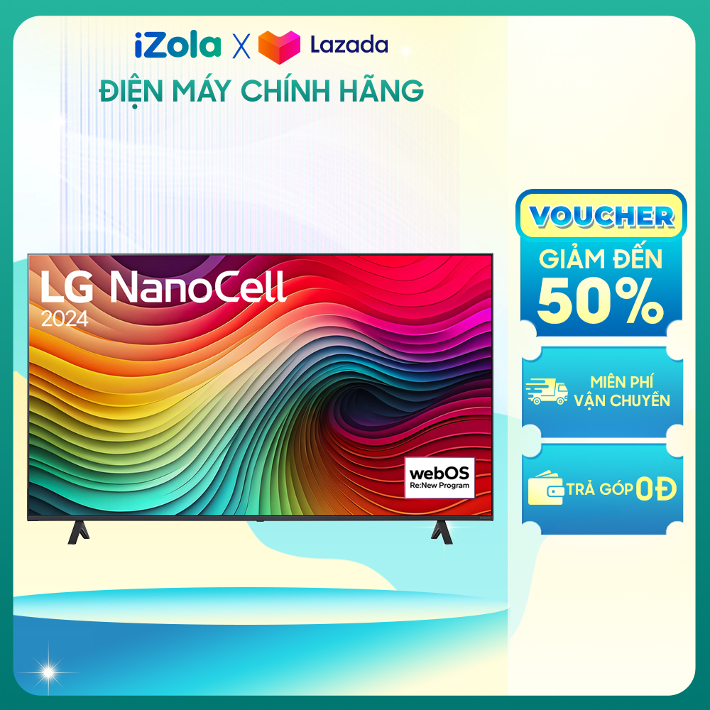 [GIAO TẠI HCM] Smart Tivi NanoCell LG 4K 50 inch 50NANO81TSA - Kho ứng dụng đa dạng, hệ điều hành hiện đại webOS 24
