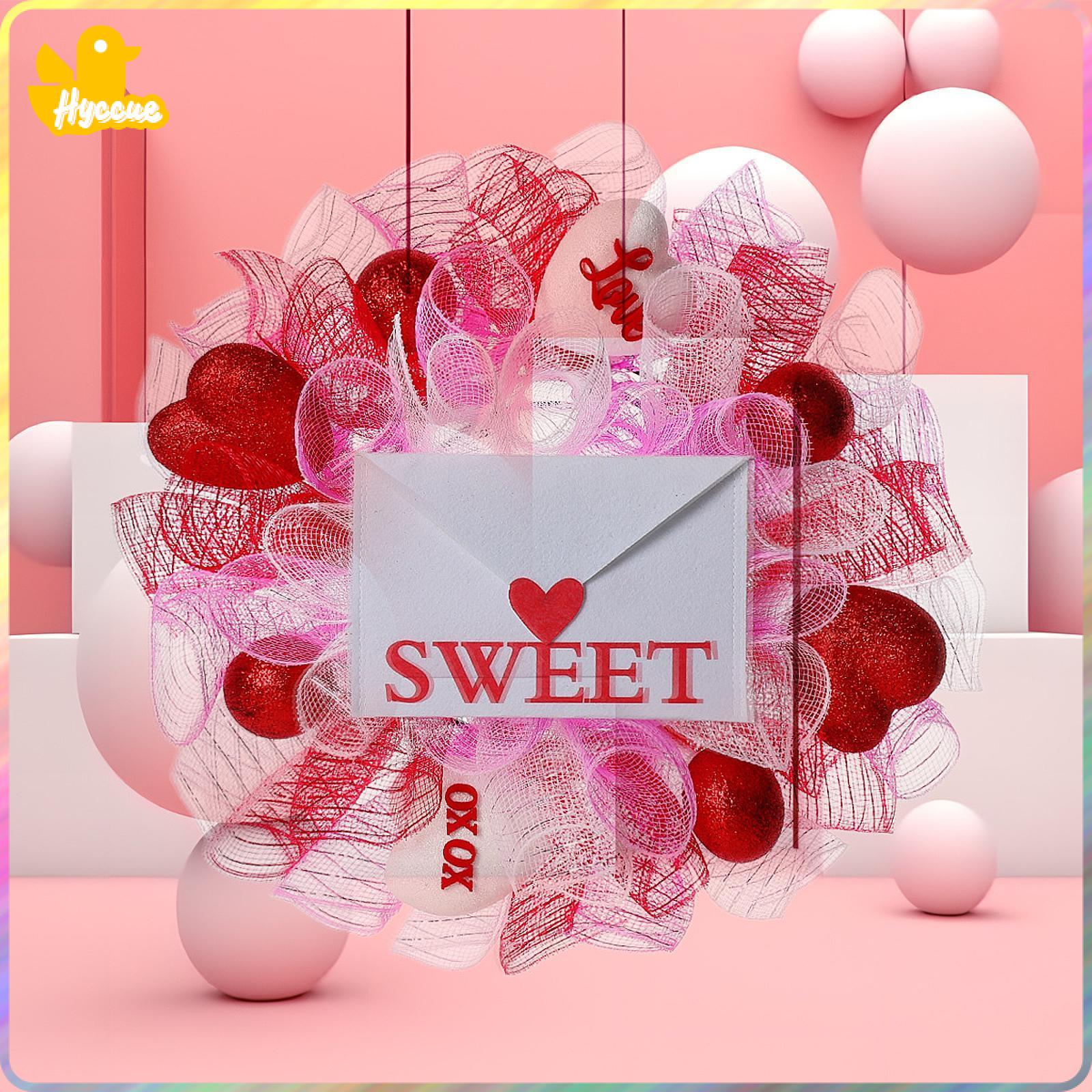 Hyccue Vòng hoa bên Ngày Valentine Vòng hoa cho phòng khách cửa sổ đám cưới