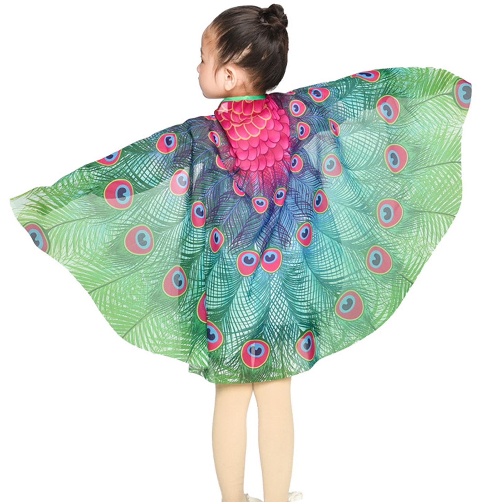 Bgktoys áo choàng con công cosplay đồ chơi trang phục trò chơi giả trang chủ đề phim tiệc tùng áo choàng trang phục lễ hội cho Phụ kiện trẻ em