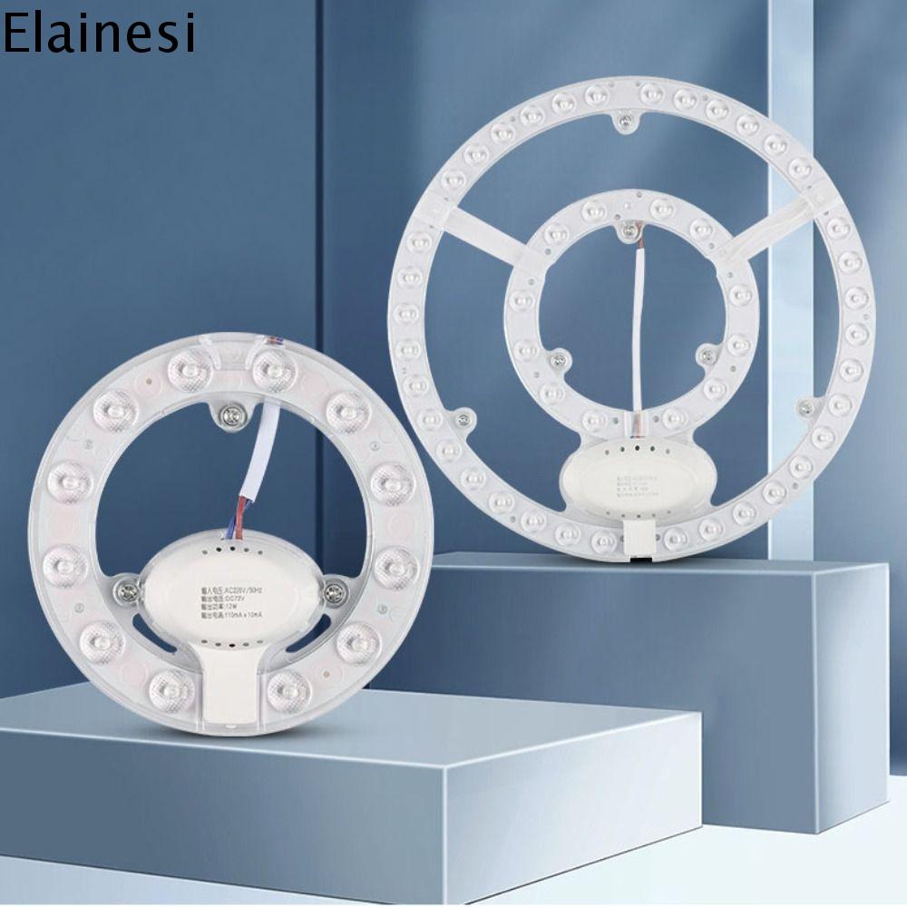 ELAINESI 12W 18W 24W 36W 48W 72W Đèn trần Bền Mô-đun LED tròn Đèn hình tròn Vòng LED bảng Thuận tiện Đèn quạt trần Trần phòng