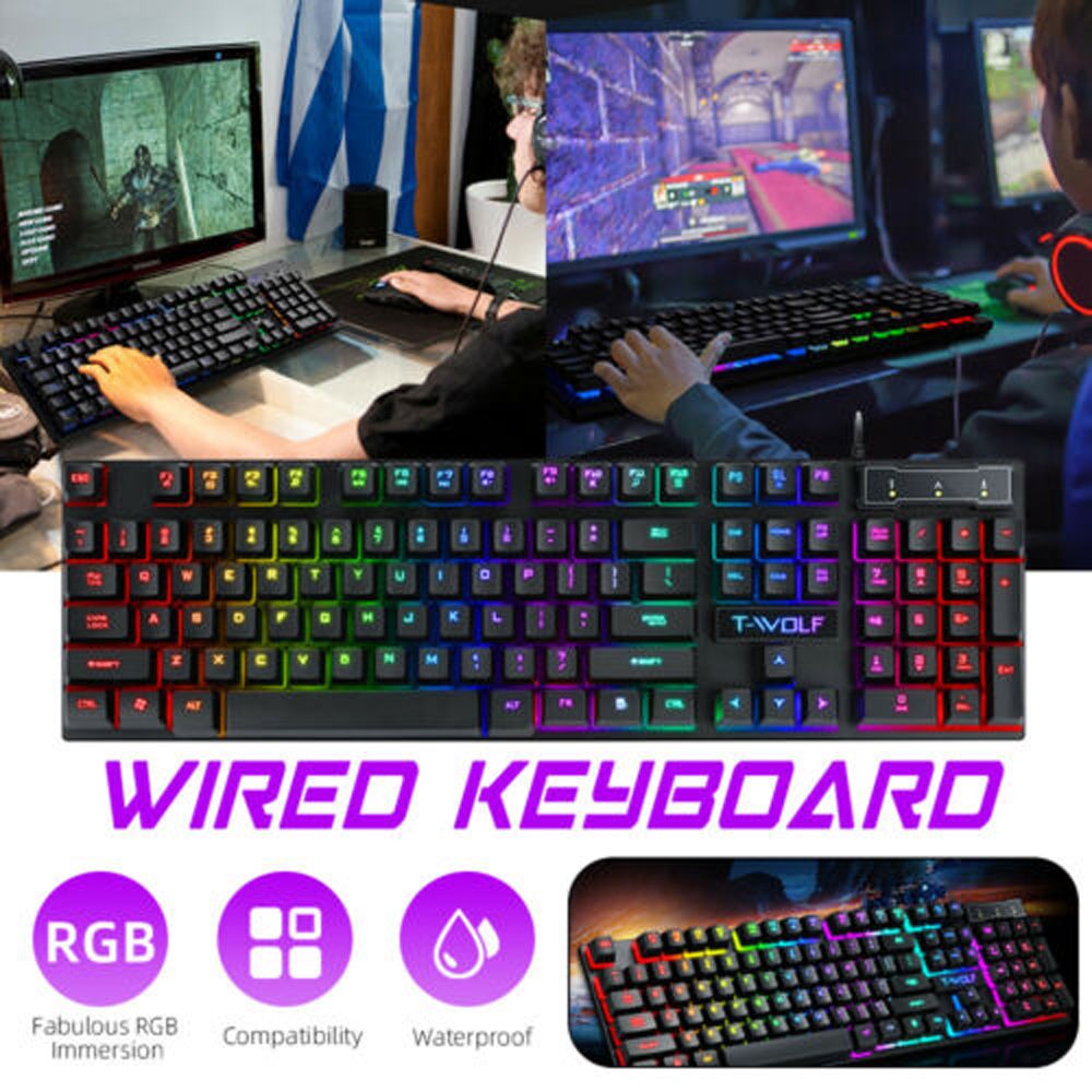 LOPU PC AU Phổ Ánh sáng-Phát Ra Máy tính Thiết Bị Ngoại Vi Chống-bóng mờ Cơ khí Trục USB Có Dây Bàn Phím cơ khí 104 phím Bàn Phím Bàn Phím chơi game USB Bàn Phím Có Dây