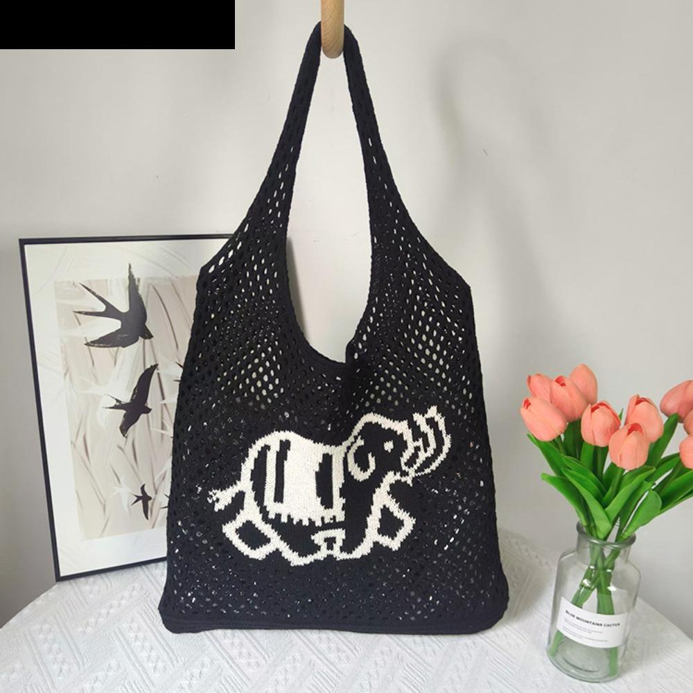 COZY Voi Túi tote dệt Ngọt ngào Móc Túi xách đi biển mùa hè Hợp thời trang Sức chứa lớn Túi rơm mua sắm Nữ