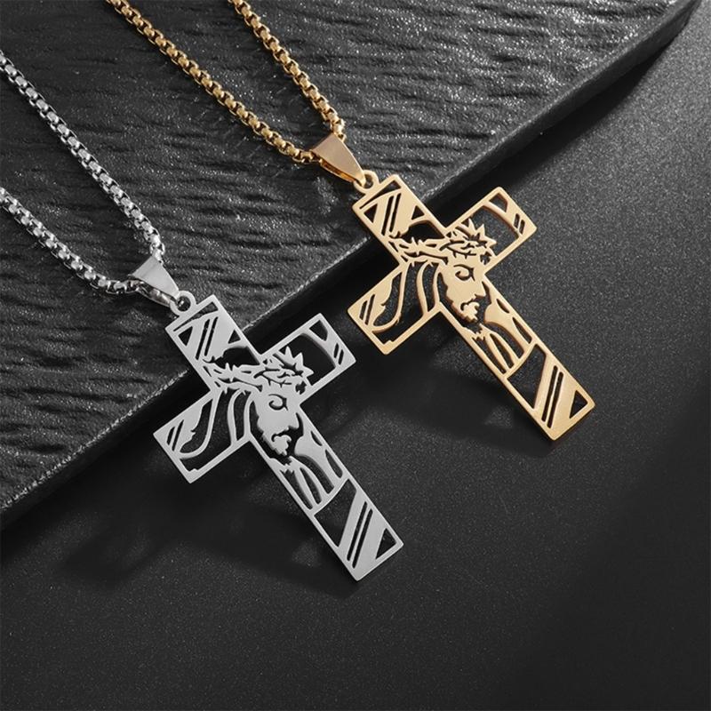 Hợp kim thời trang mặt dây chuyền hình thánh giá vòng cổ Độ dài có thể điều chỉnh neckchain đức tin biểu tượng quyến rũ cho nam giới và phụ nữ