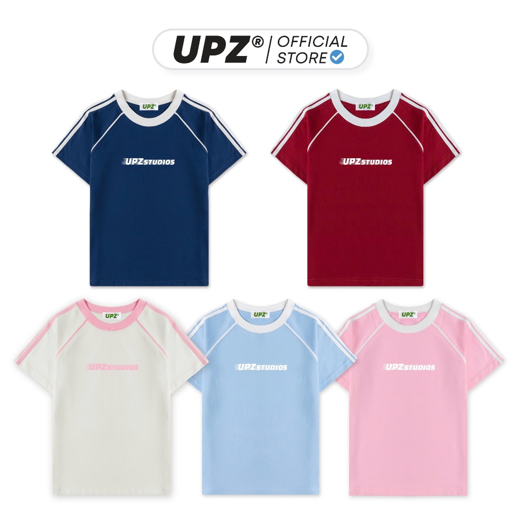 UPZ Áo Thun Cotton Baby Tee Raglan Local Brand Unisex Nam Nữ Tay Ngắn In Logo UPZSTUDIOS (5 Màu)