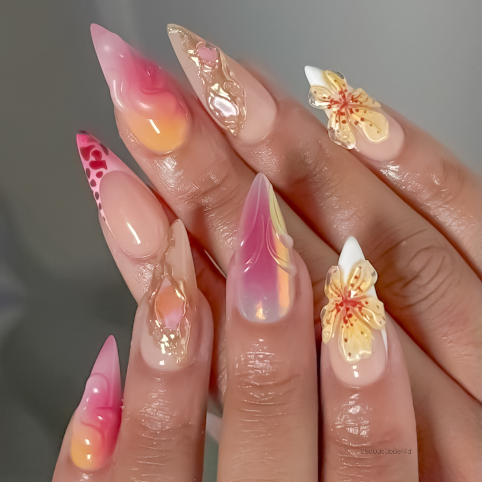 Móng sai giả với mùi hoa in không mùi cung cấp trải nghiệm thoải mái cho hiệu suất sân khấu Wear TF-AIS-VN