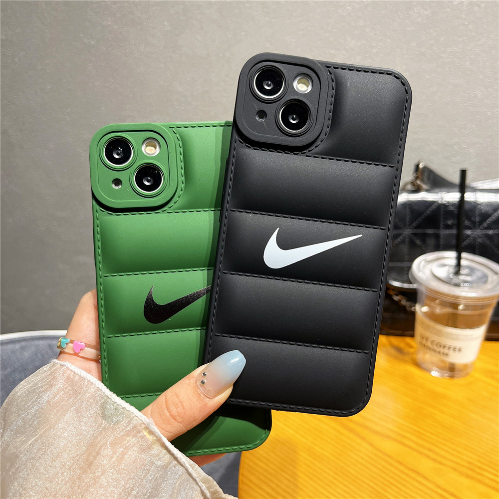 Ống Kính Bảo Vệ Áo khoác lông vũ Trường Hợp Đối Với iPhone 7 8 Cộng Với XR XS Max Vỏ Bọc Thể Thao Nike Chống Sốc Silicone 11 12 13 14 Pro Max Cover Quay Lại
