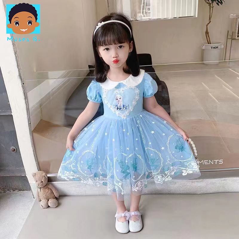 MOSES Aisha công chúa băng giá duyên dáng cô gái ăn mặc trẻ em Aisha cô gái ăn mặc váy mới cho mùa hè