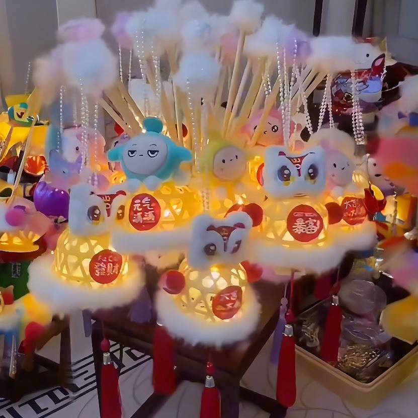 Đèn lồng labubu trung thu cho bé  hottrend 2024, kèm đèn LED, Nhiều mẫu lựa chọn