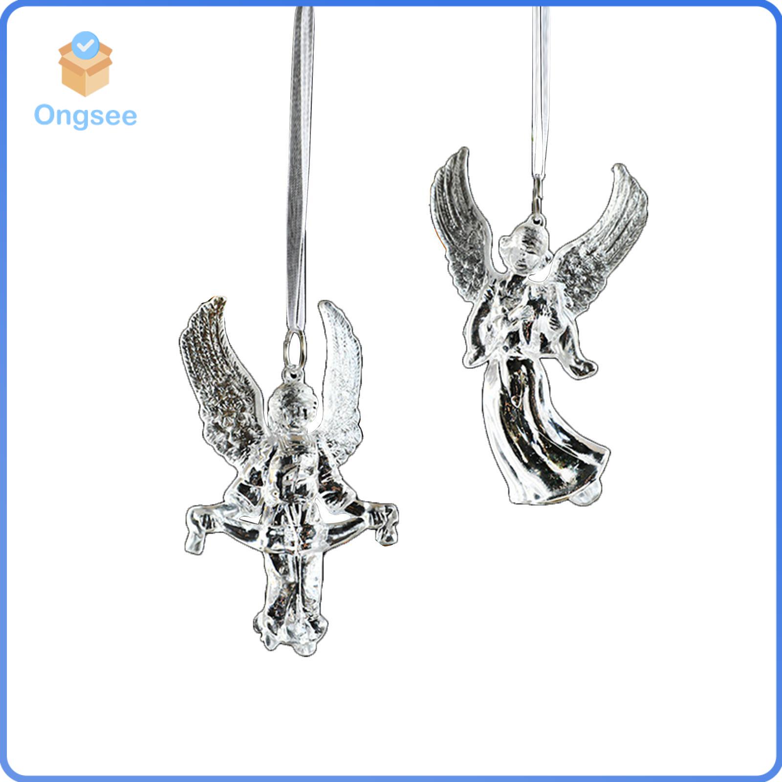 Ongsee 2X tượng mặt dây Acrylic cây thông giáng sinh Quà Tặng tái sử dụng tự làm trang trí giáng sinh cho khách sạn trang trí sinh nhật kỳ nghỉ lễ kỷ niệm trong nhà