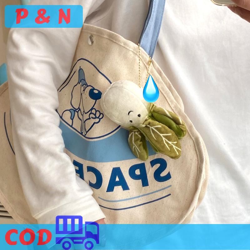 P&N Dễ thương bắp cải sang trọng Búp Bê Móc Chìa Khóa phim hoạt hình rau thực vật Mặt dây chuyền vòng chìa khóa ba lô quyến rũ trang trí xe Túi phụ kiện