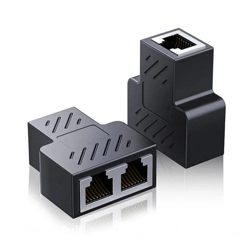 【A Boutique】 RJ45 Splitter 1 to 2 Ethernet Adapter Internet Network Cable Extender RJ45 Connector Coupler for PC TV Box Router