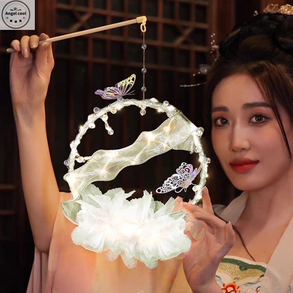 ANGEL Thủ công Đèn lồng tự làm cho Lễ hội Trung thu Phát sáng Túi vật liệu DIY Đèn lồng bướm phát sáng Di động Sáng Đèn lồng thỏ cầm tay Trang trí tiệc
