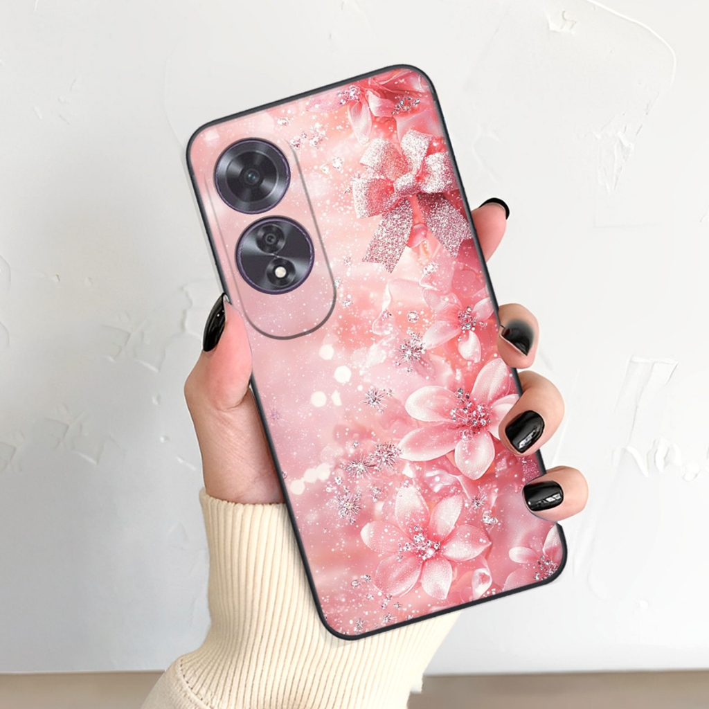 Ốp lưng cho Oppo A60 in họa tiết hoa xinh,sang trọng