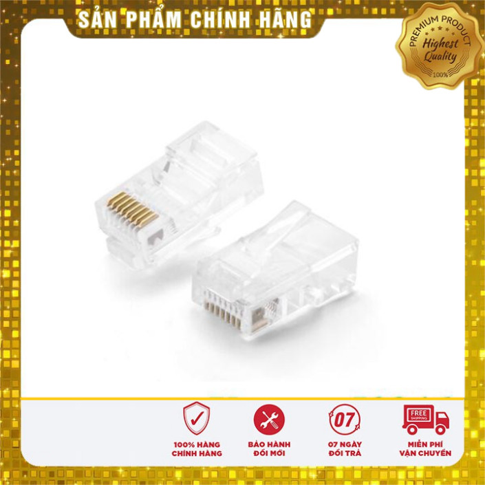 Hạt mạng RJ45 Cat5e 100c/túi chính hãng Ugreen 50246 cao cấp
