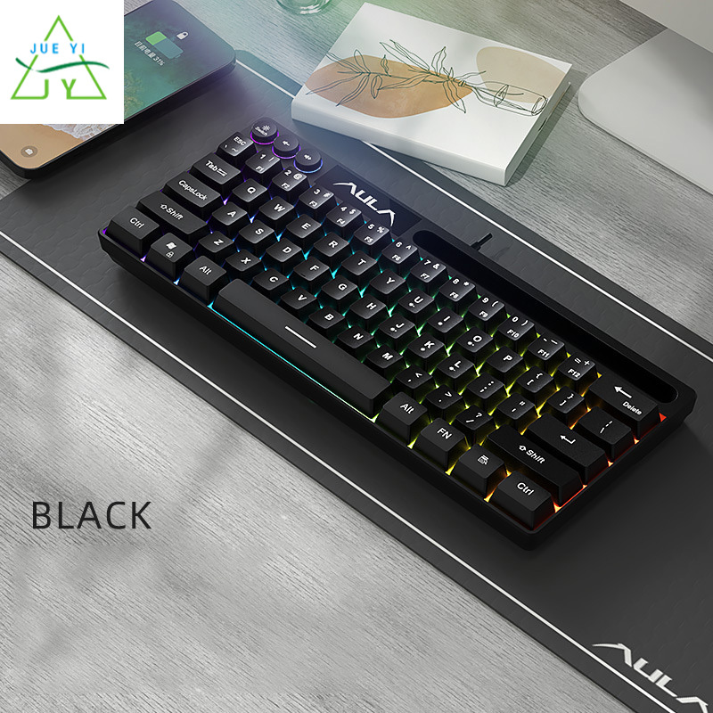 KS mini cảm giác cơ học Bàn Phím Nhỏ 61 phím RGB có dây máy tính để bàn máy tính xách tay Máy tính Bảng di động