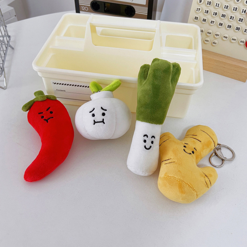 ???? Heeney Búp bê sang trọng Keychain phim hoạt hình dễ thương Rau Móc Chìa Khóa Keyring xe điện thoại quyến rũ Mặt dây chuyền treo trang trí quà tặng phụ kiện