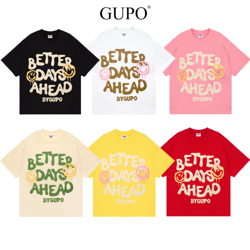 Áo Thun Oversize 280GSM In Phồng GUPO Local Brand Unisex Form Rộng Thời Trang TS036