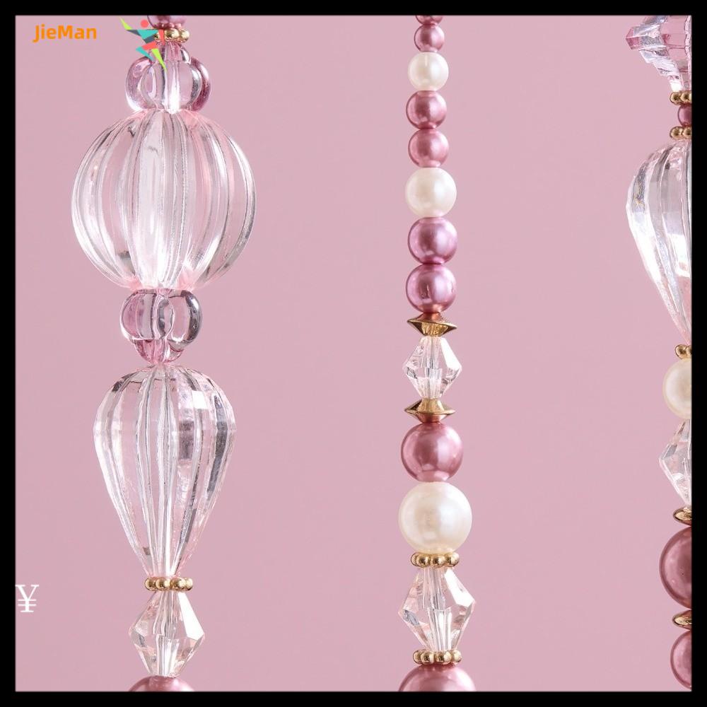 JIEMAN  dây chuyền pha lê Đồ trang trí Giáng sinh Acrylic hồng Cây treo  dây chuyền pha lê acrylic màu hồng 2025  Đồ trang trí treo cây thông Noel Cây Giáng Sinh