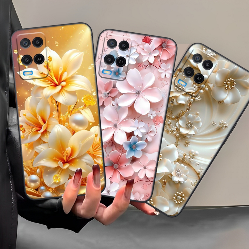 Ốp lưng cho Oppo A54 in họa tiết hoa xinh,sang trọng