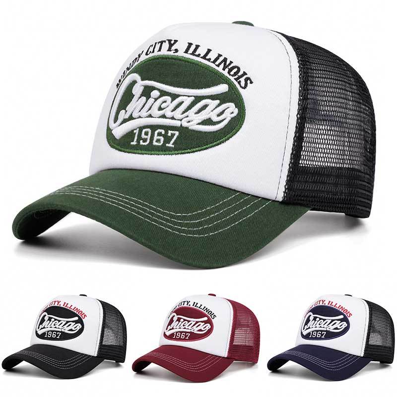 Chicago Embroidered Baseball Caps American Truck Caps Outdoor Sun Hats