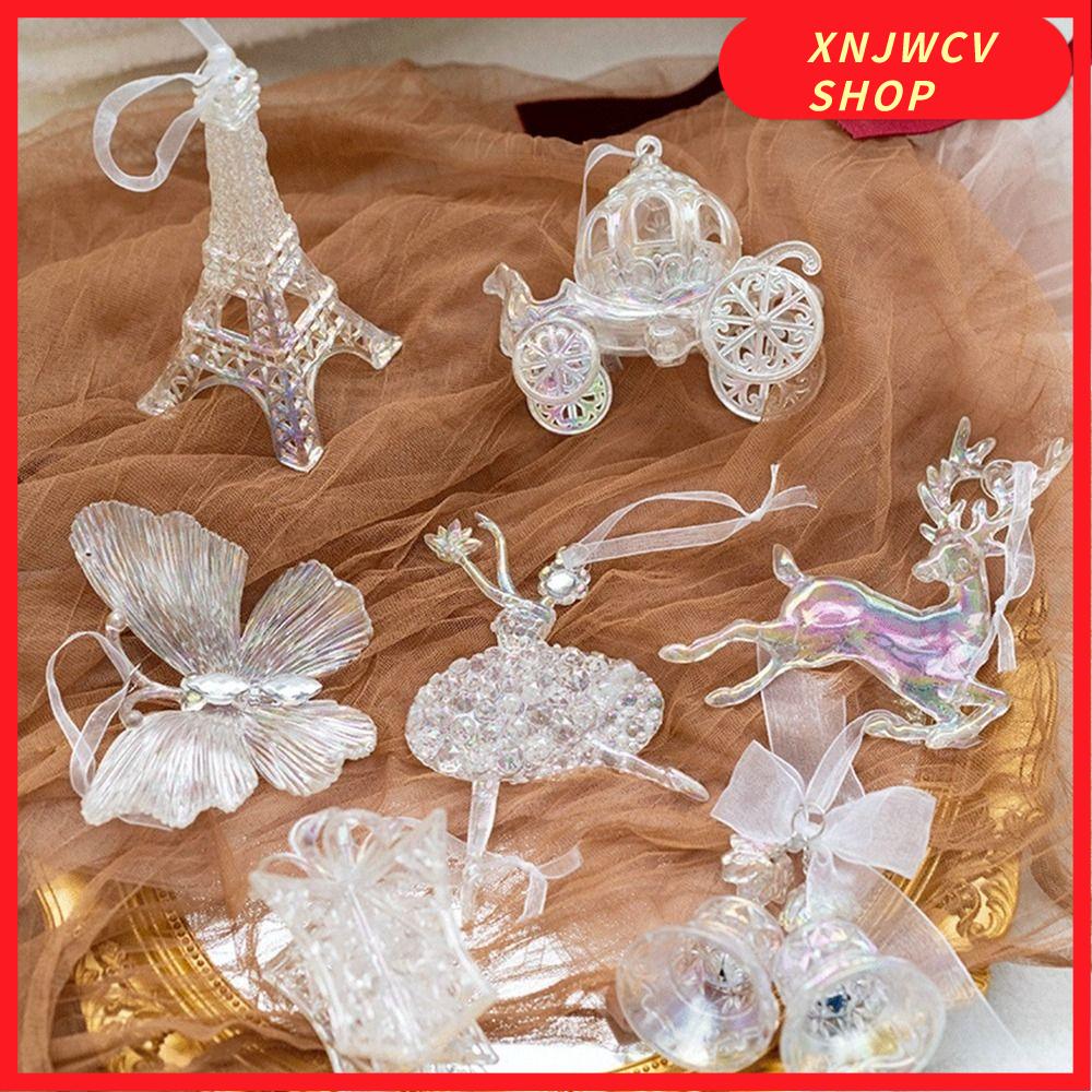 XNJWCV SHOP Acrylic  dây chuyền pha lê giáng sinh Bông tuyết Tự làm Treo pha lê Thời trang Trong nhà ngoài trời Đồ trang trí Cây giáng sinh Giáng sinh
